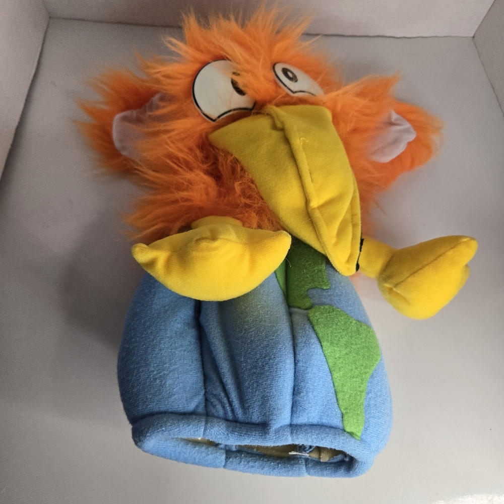 The Carson Group Puppet Partners Orange Bird Earth Hand Puppet Squeaks Vintage